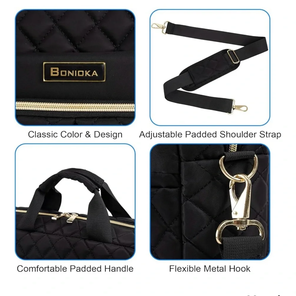 Bonilla Laptop Bag Briefcase for Women 15.6 inch,Laptop Case crossbody/Shoulder